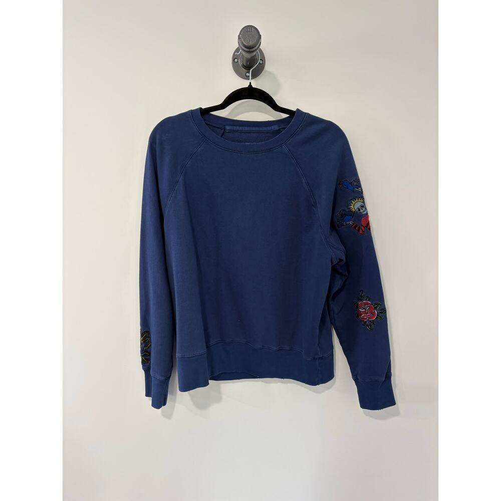 Zadig & Voltaire Embroidered Patch Crewneck Sweatshirt Size M